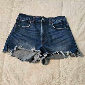 Abercrombie & Fitch Blue Jean Shorts Distressed Cut-Off Size 2